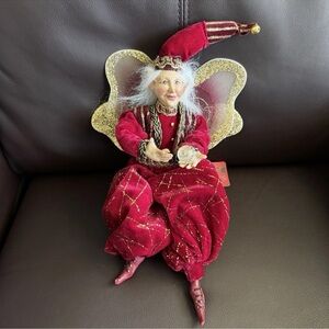 NWT Vintage Winward Holidays Woodland Fairy Elf Doll  With Crystal Ball